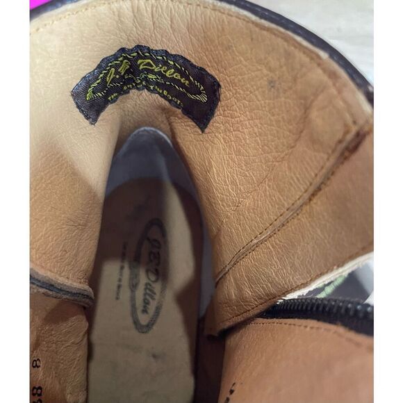 New J B Dillon JBW2242 Fringe Boots Snip Toe Short Booties Size 10B Cowgirl - Picture 10 of 14